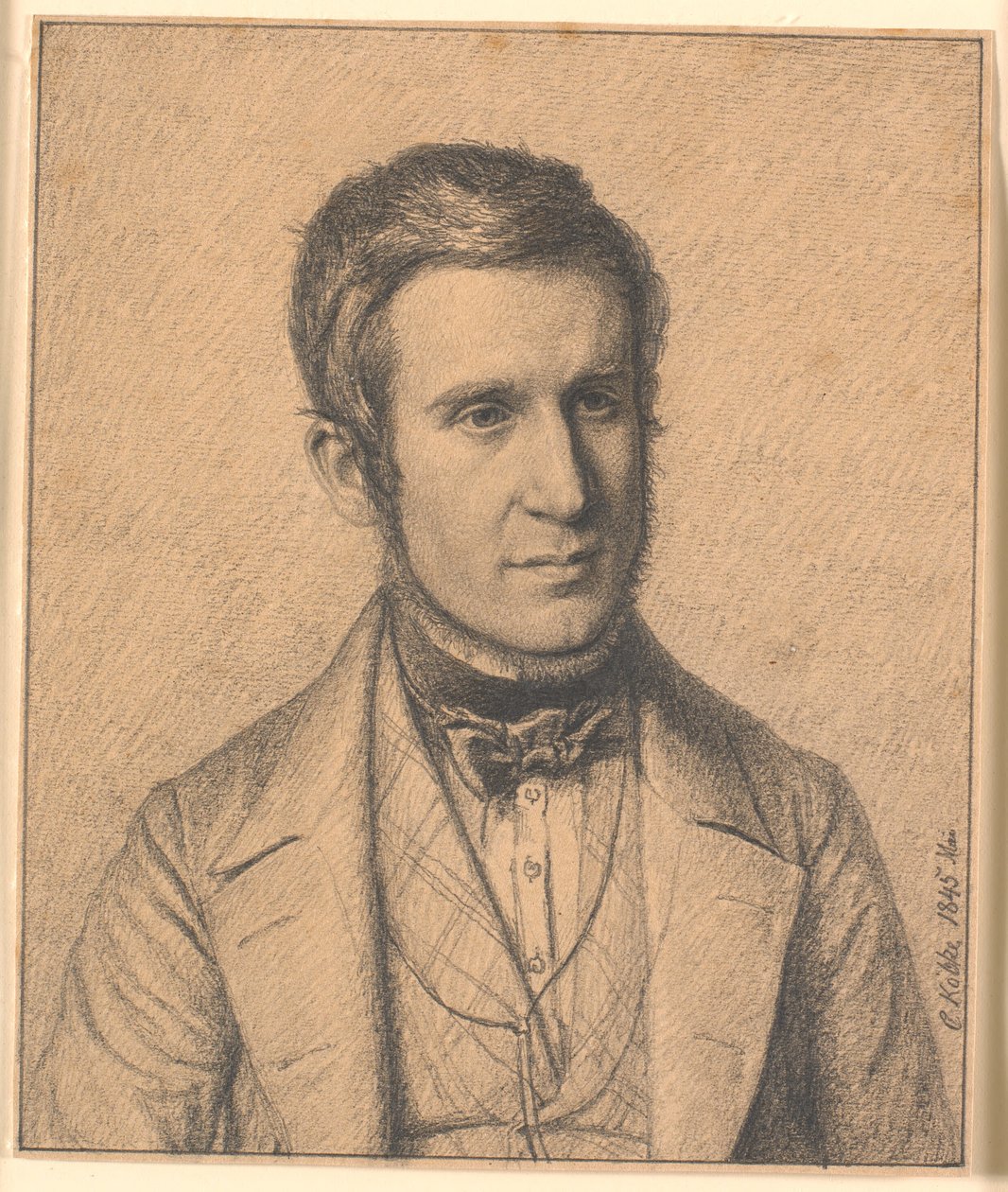 Portret brata żony artysty Christen Christensen Købke (1817-1846) autorstwa Christen Købke