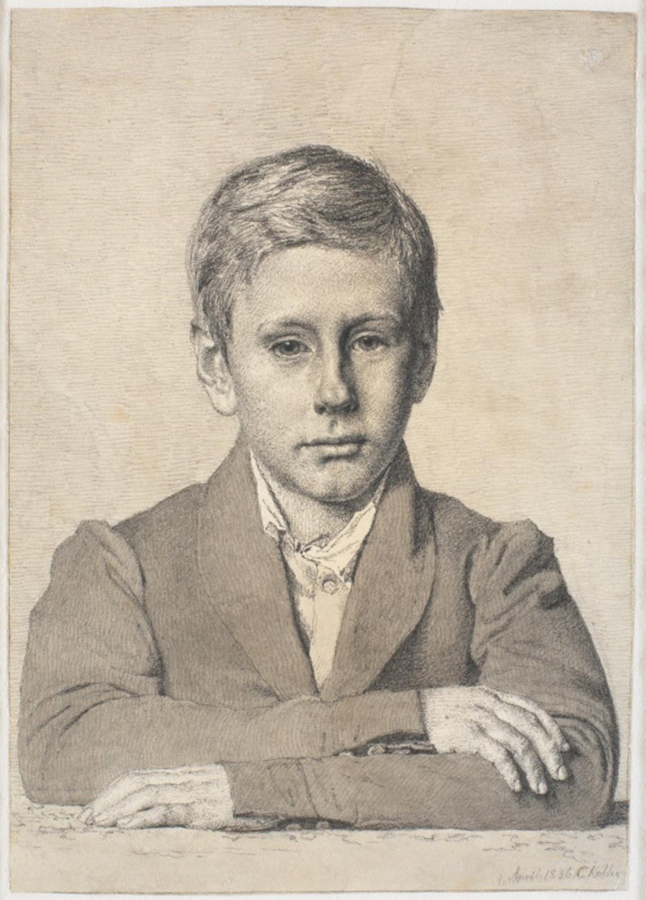 Portret drwala Henrika Clausena (1825-1904) jako dziecka autorstwa Christen Købke
