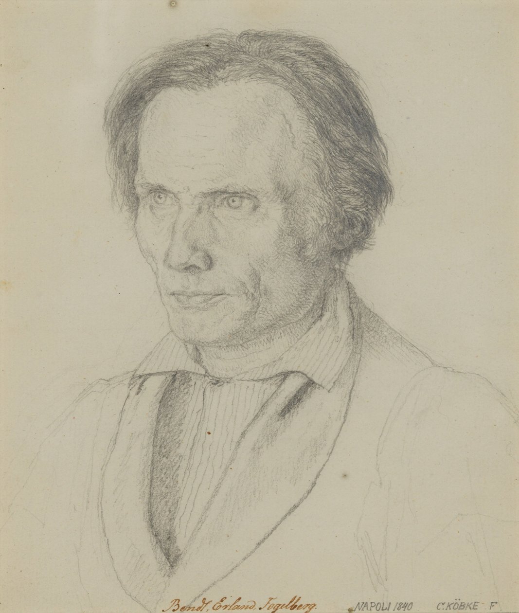 Bengt Erland Fogelberg (1786–1854), rzeźbiarz, 1839 autorstwa Christen Købke