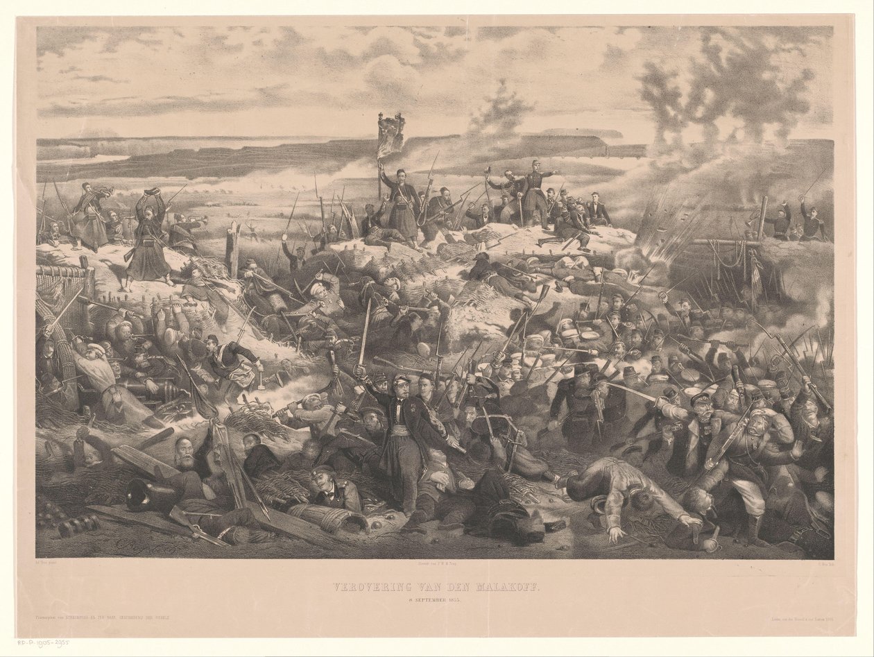 Bitwa pod Malachowem Podbój Malakoff. 8 września 1855 (tytuł na obiekcie) autorstwa Christiaan Bos