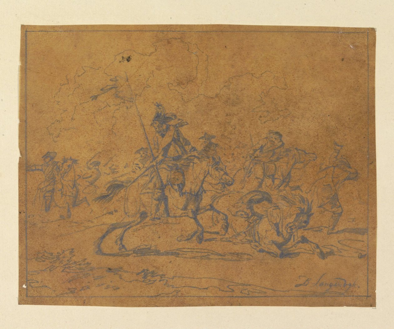 Uciekający jeźdźcy autorstwa Christiaan Josi (possibly)