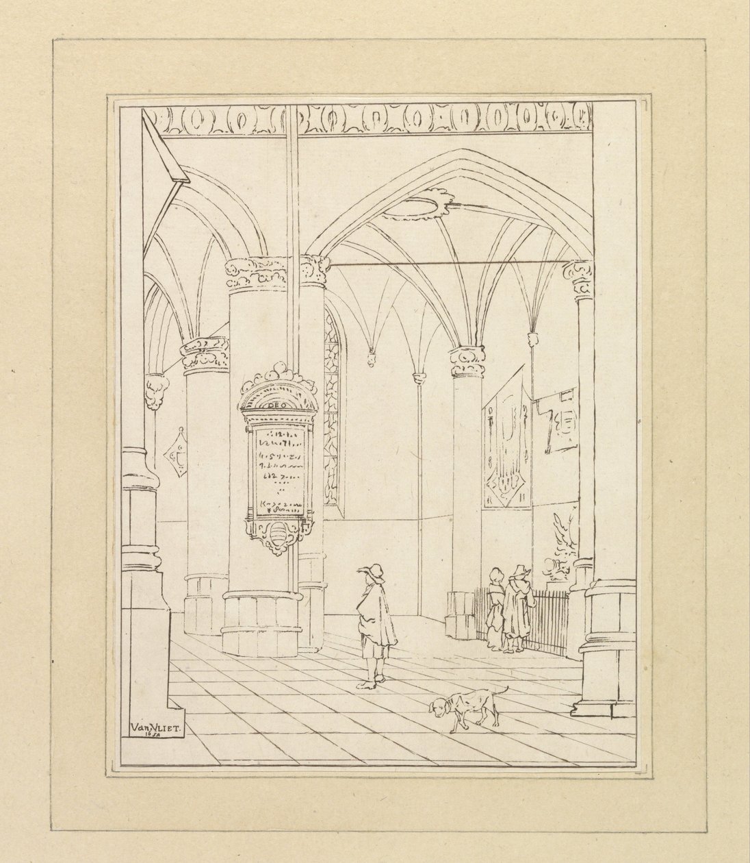 Kerkinterieur autorstwa Christiaan Josi
