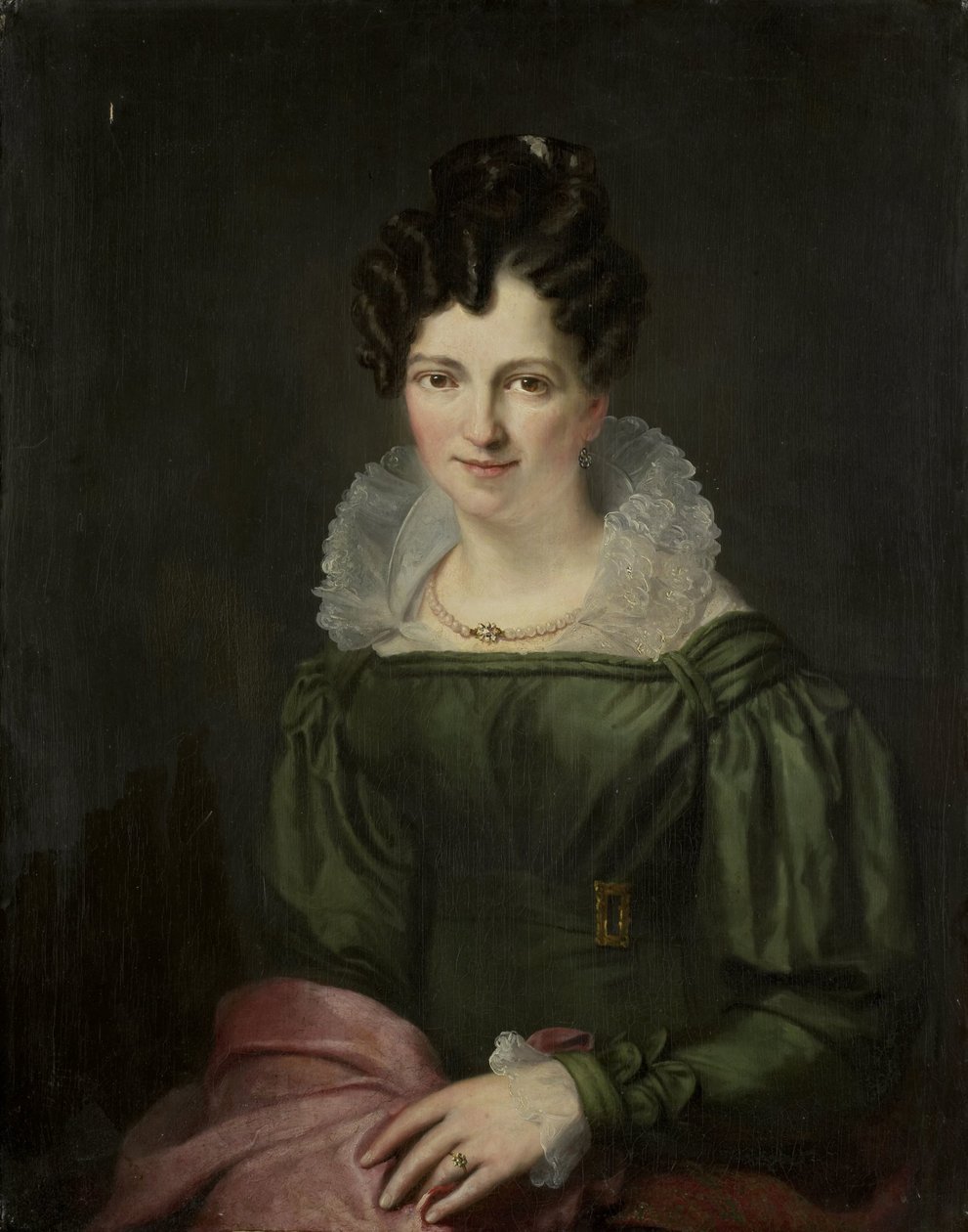 Portret Marii Christiny Nijssen, żony Anthonie van der Hout autorstwa Christiaan Julius Lodewijk Portman (signed by artist)