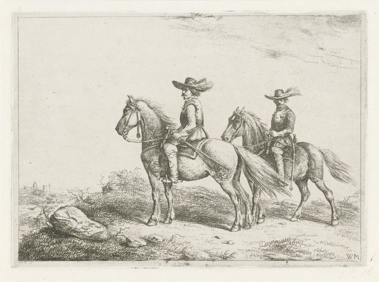 Dwóch jeźdźców odkrywających autorstwa Christiaan Wilhelmus Moorrees