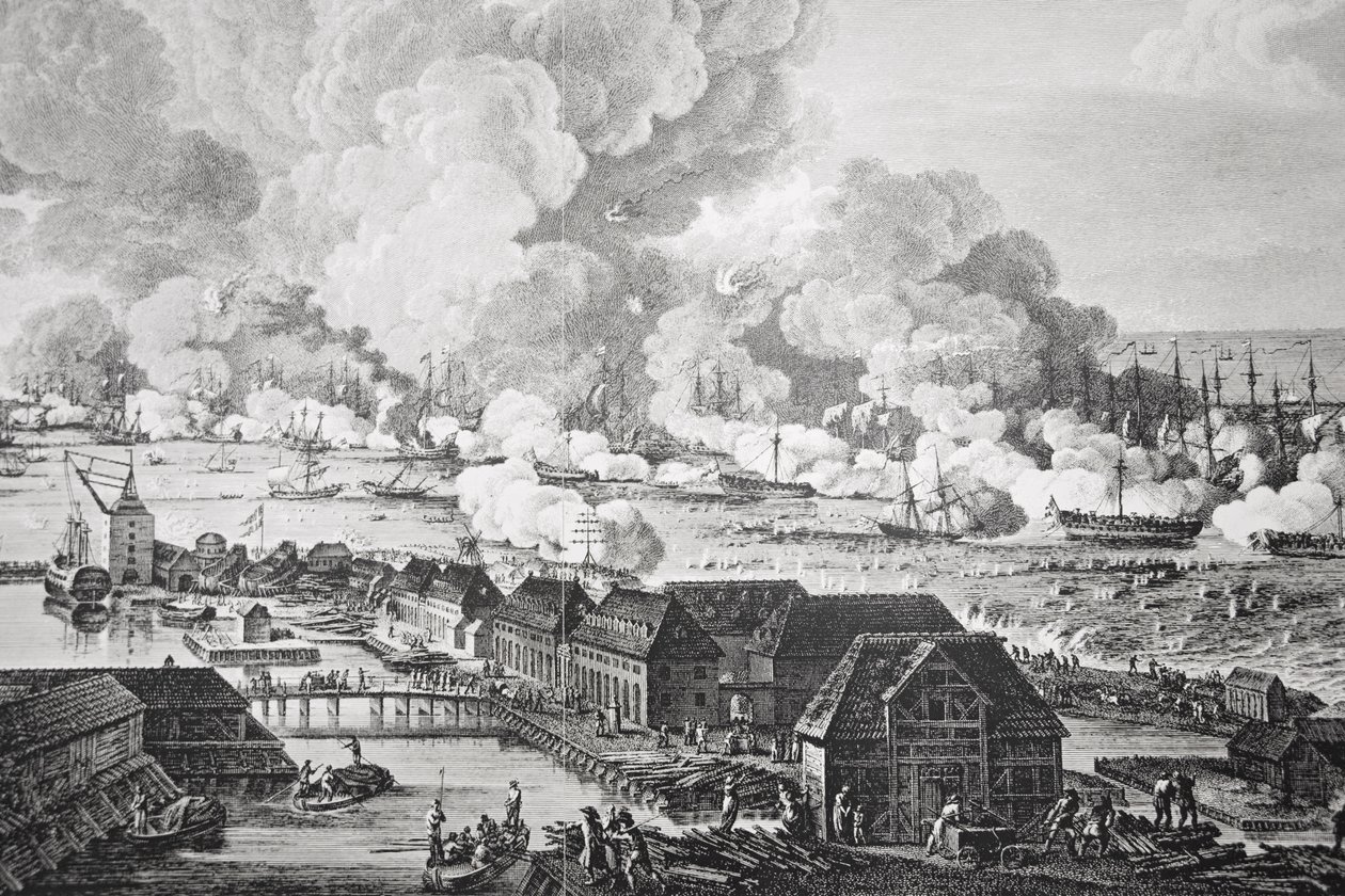 Bitwa o Kopenhagę, 2 kwietnia 1801 r. autorstwa Christian August Lorentzen