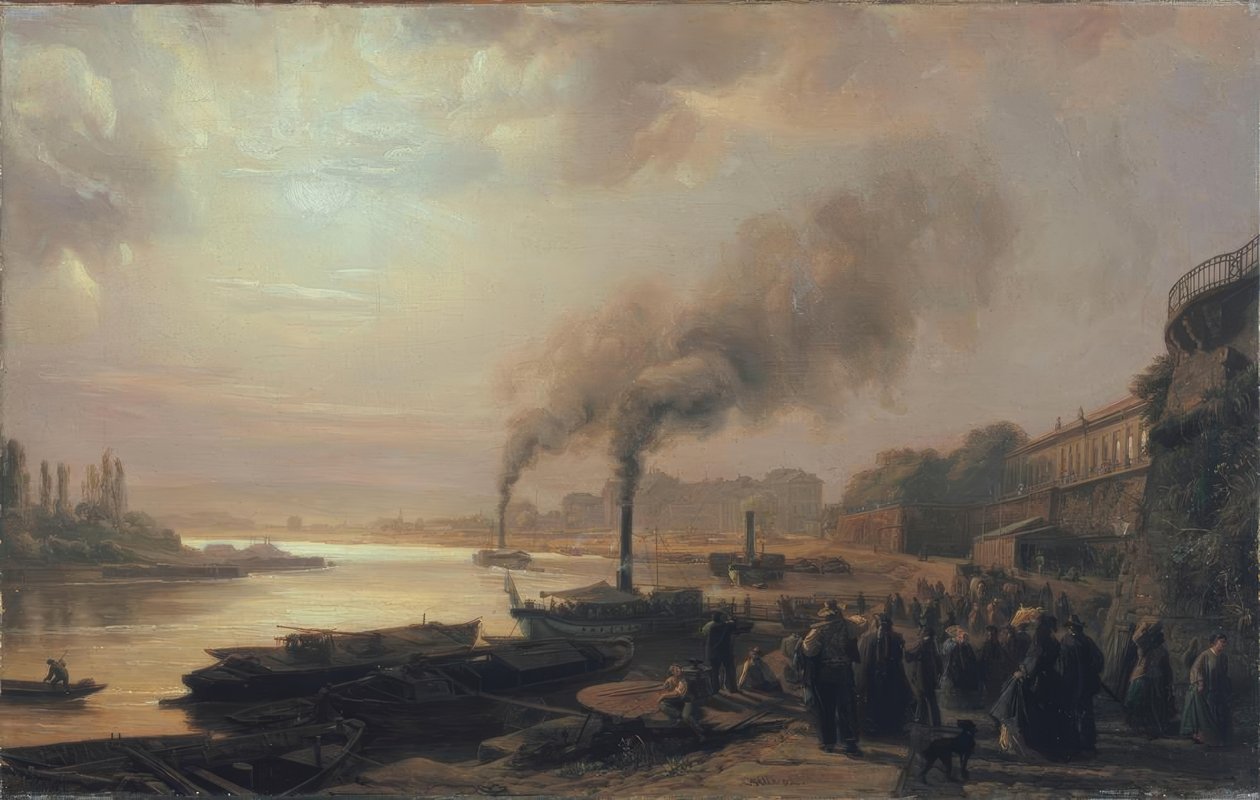 Tarasy Brühla w Dreźnie autorstwa Christian Friedrich Gille