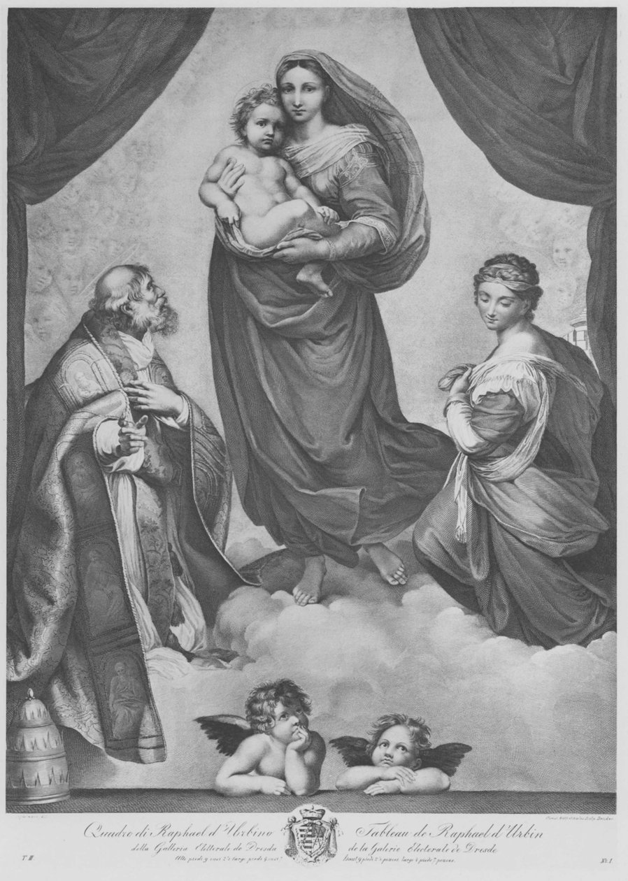 Madonna Sykstyńska autorstwa Christian Gottfried Schultze