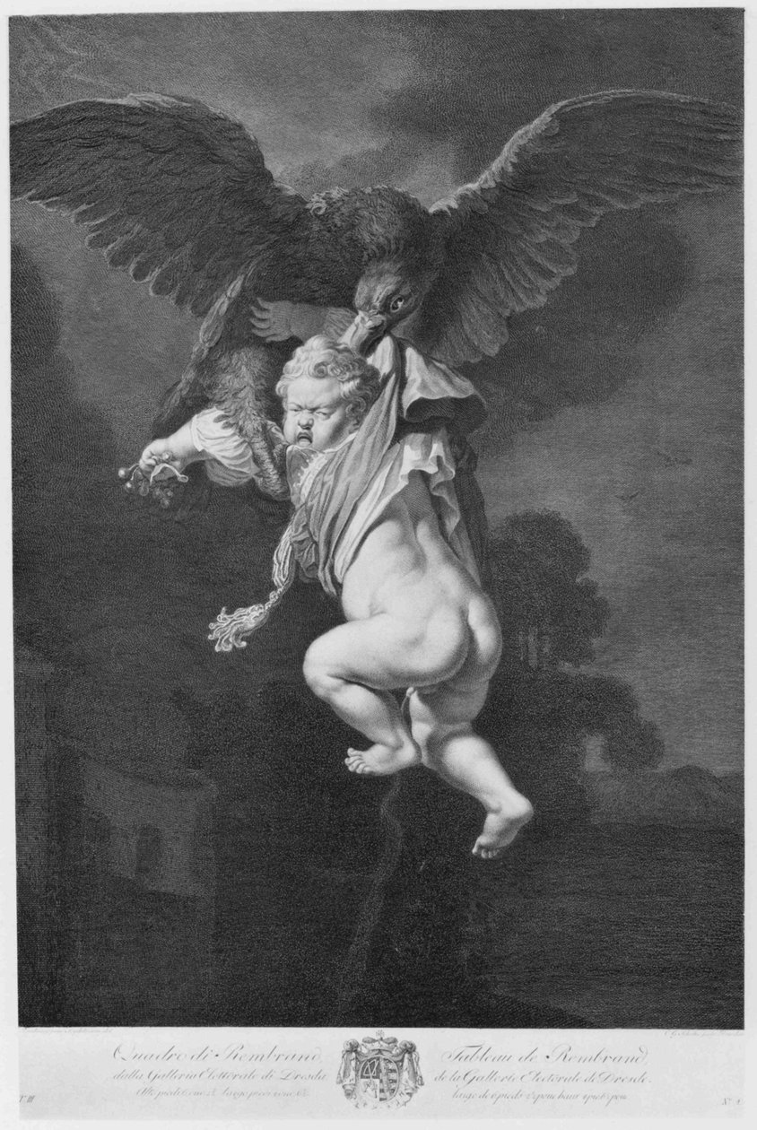 Ganimedes w szponach orła autorstwa Christian Gottfried Schultze