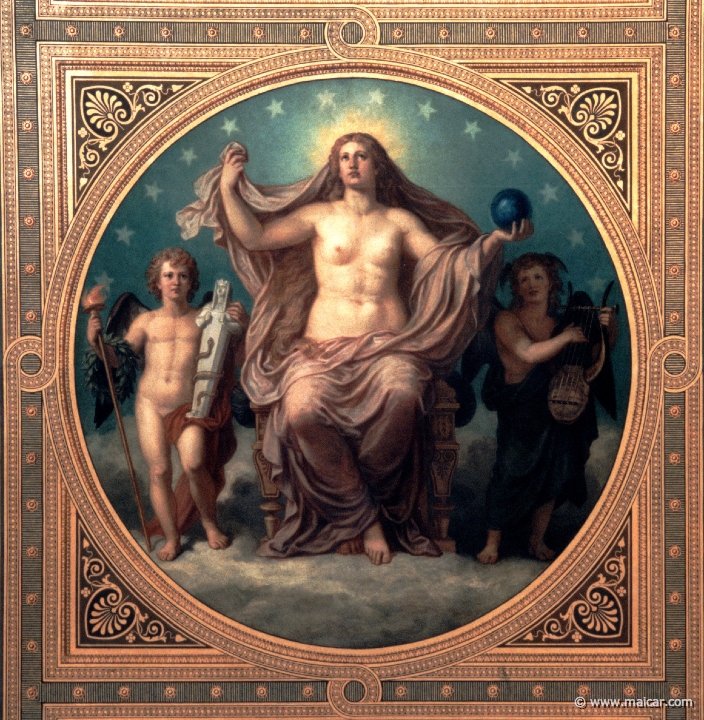 Afrodyta Urania jako patronka sztuki. autorstwa Christian Griepenkerl