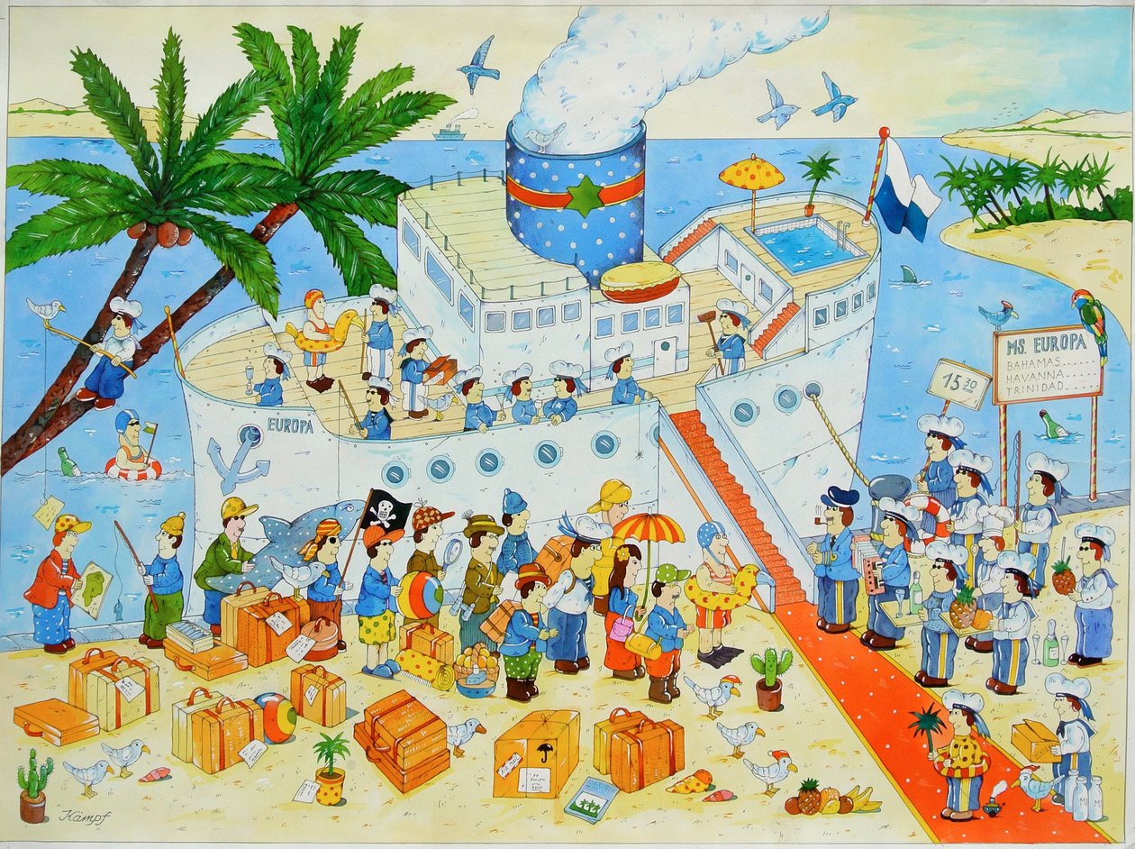 Parowiec, 2003 (wc na papierze) autorstwa Christian Kaempf
