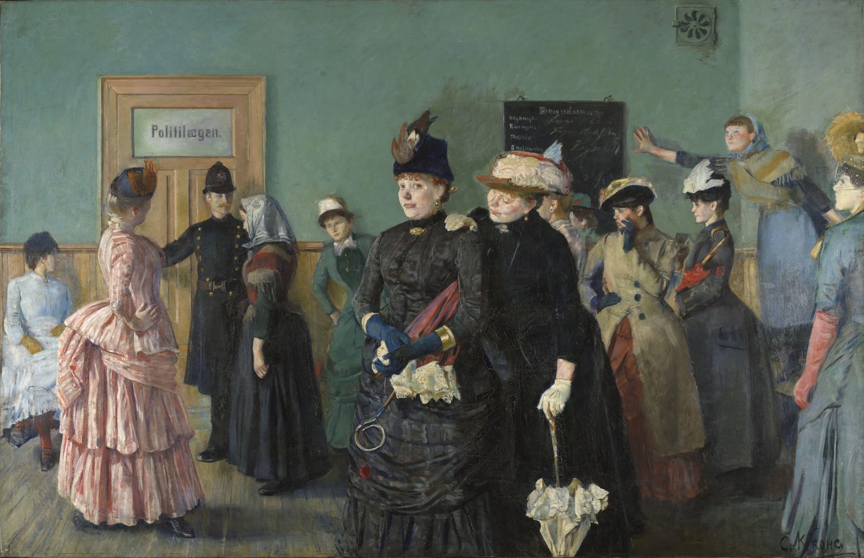 Albertyna w poczekalni lekarza policyjnego, 1886-87 autorstwa Christian Krohg