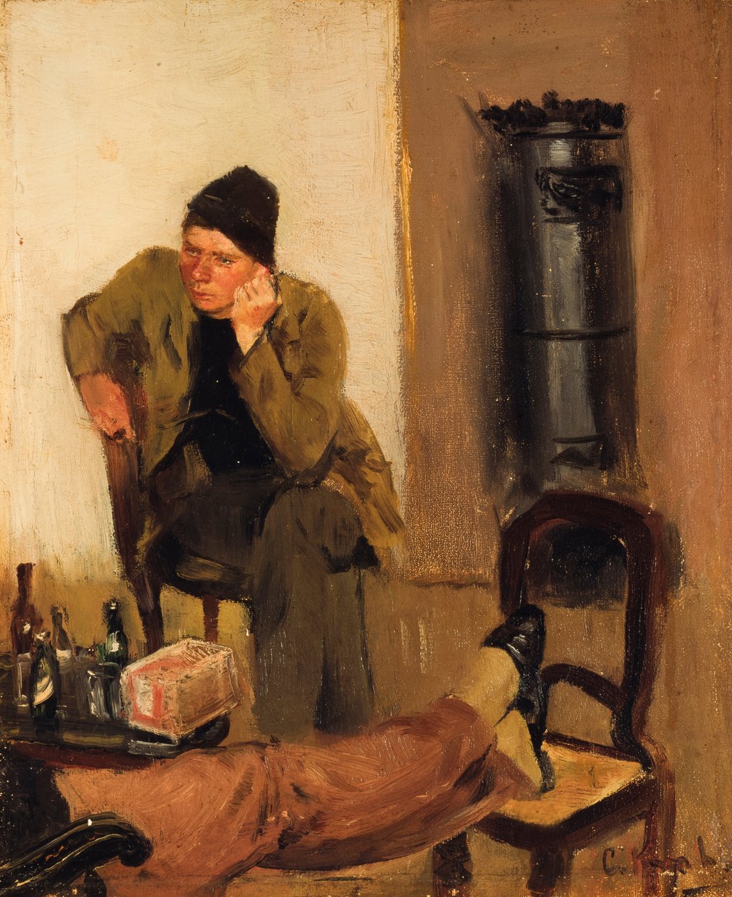 Charles Lundh w rozmowie z Christianem Krohg autorstwa Christian Krohg