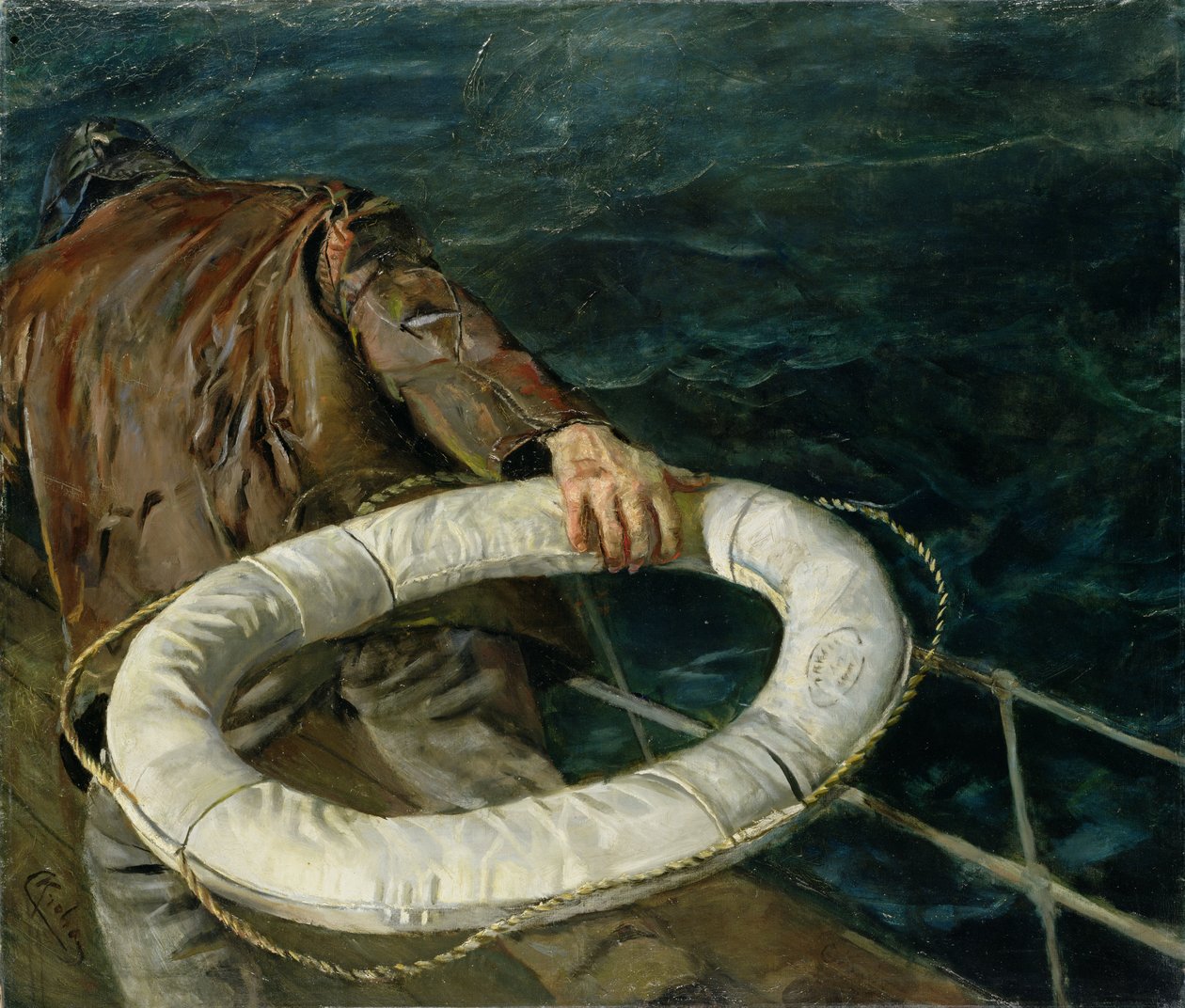 Człowiek za burtą, 1906 autorstwa Christian Krohg