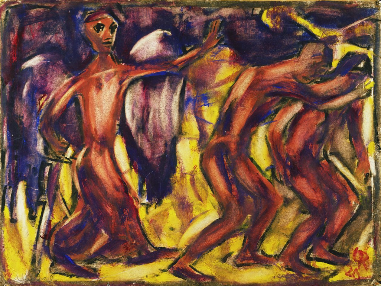 Wypędzenie z raju, 1920 autorstwa Christian Rohlfs