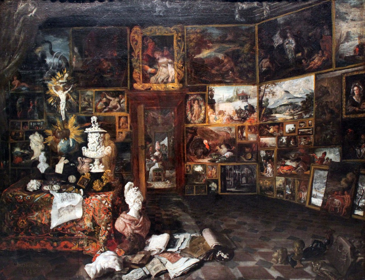 Reprezentacja gabinetu malarskiego autorstwa Christian Wilhelm Ernst Dietrich
