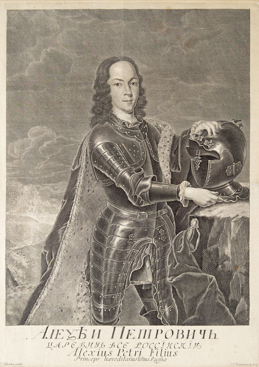 Portret carewicza Aleksieja Pietrowicza z Rosji 1690-1718, c. 1740 autorstwa Christian Albrecht Wortmann