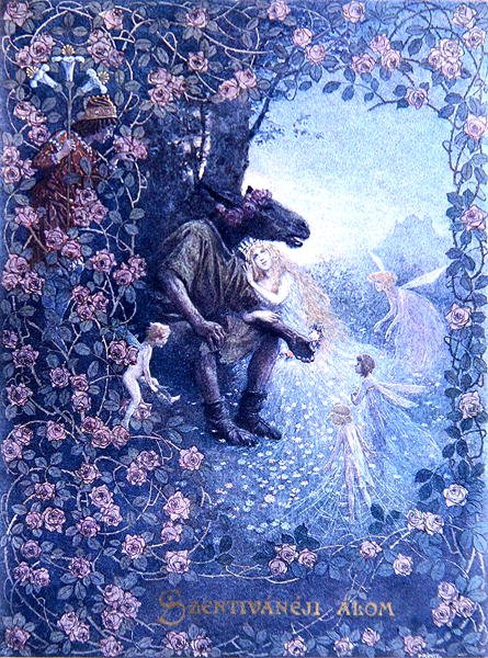 Ilustracja z „Snu nocy letniej” Williama Szekspira (1565-1616) ok. 1900 (lito) autorstwa Christian August Printz