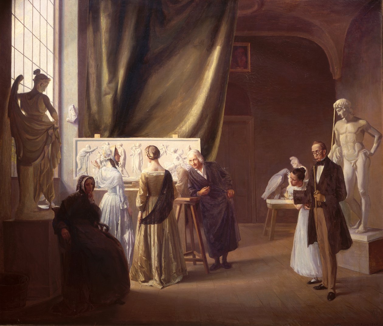Pracownia Bertela Thorvaldsena (1770-1844) 1899 (olej na płótnie) autorstwa Christian Bang