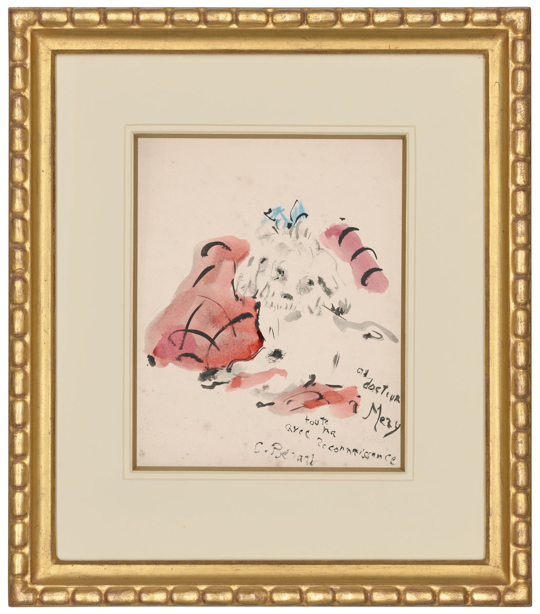 Petit chien (recto) (pastel olejny, akwarela, pędzel i tusz na papierze) autorstwa Christian Bérard