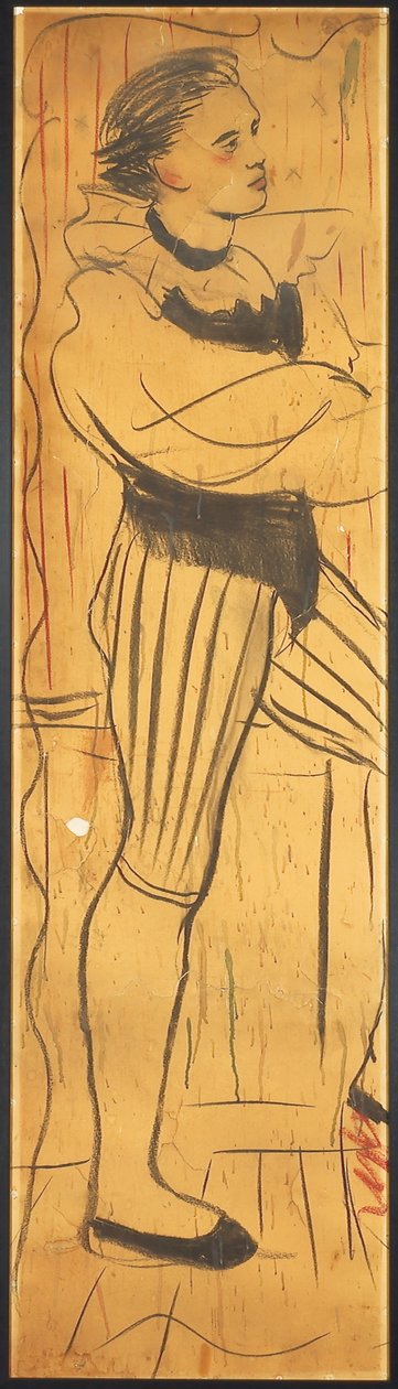 Tryptyk (rysunek przedstawiający scenę kochanków) (ołówek na papierze) (zobacz też 742029-30) autorstwa Christian Bérard