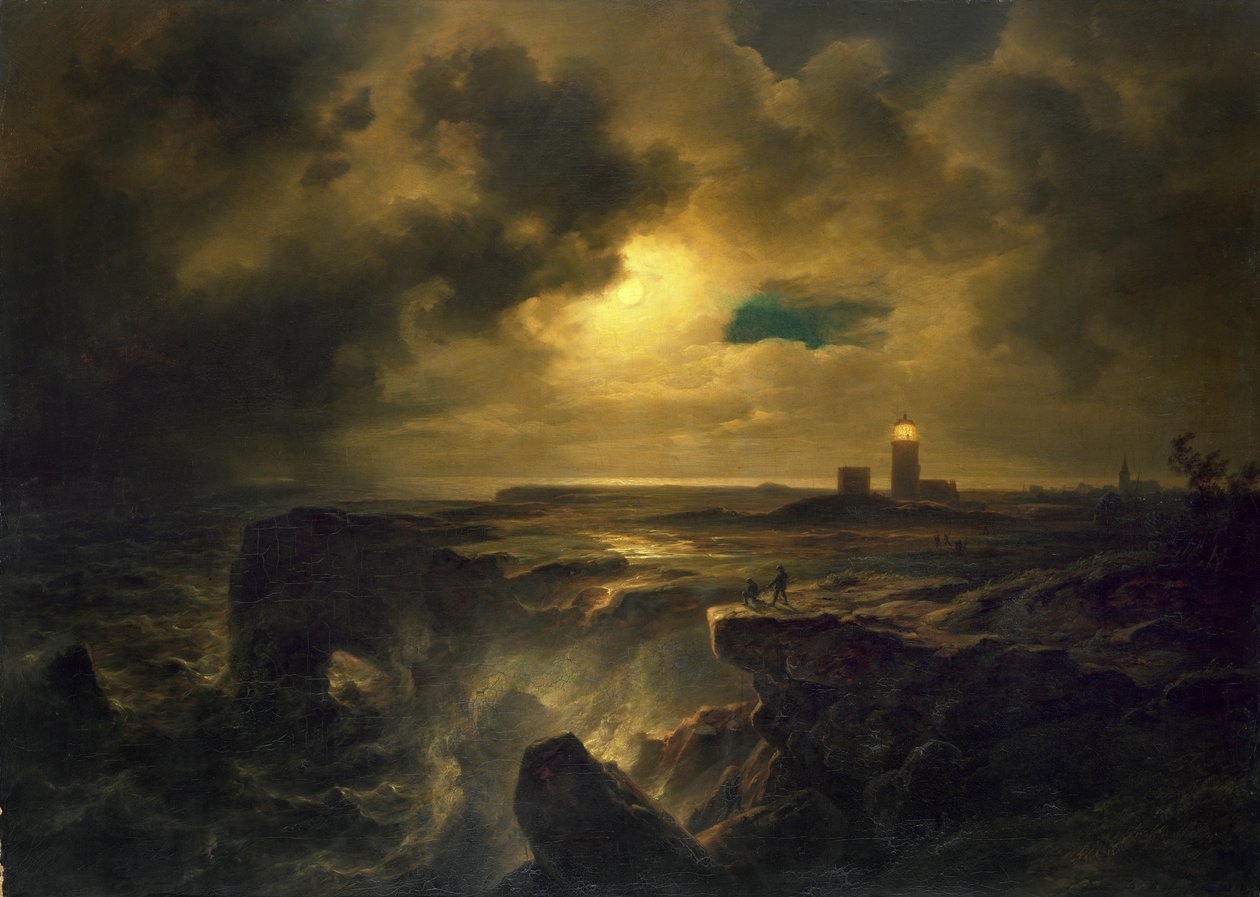 Helgoland w świetle księżyca autorstwa Christian Ernst Bernhard Morgenstern