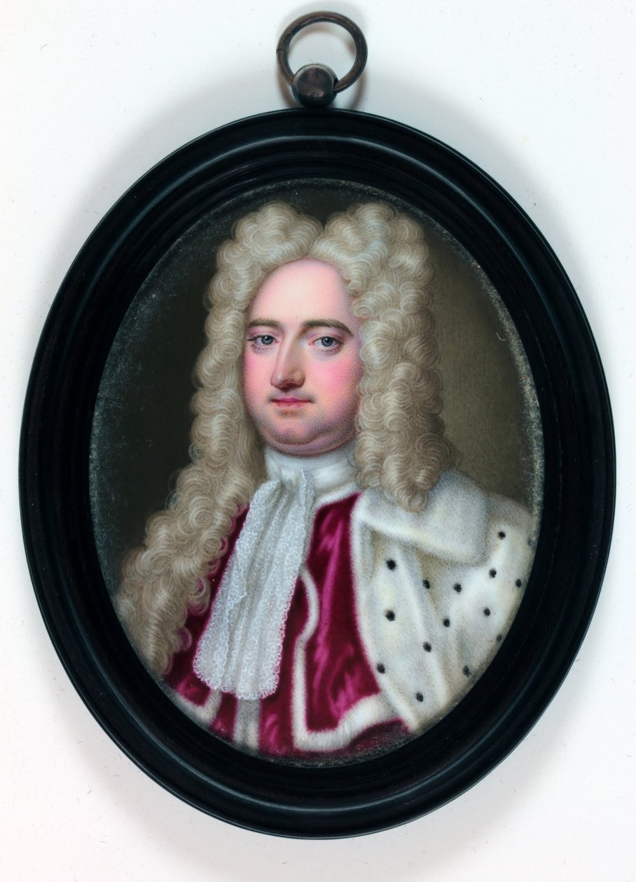 Edward Harley, 2. hrabia Oksfordu i Mortimer (emalia) autorstwa Christian Friedrich (attr.to) Zincke