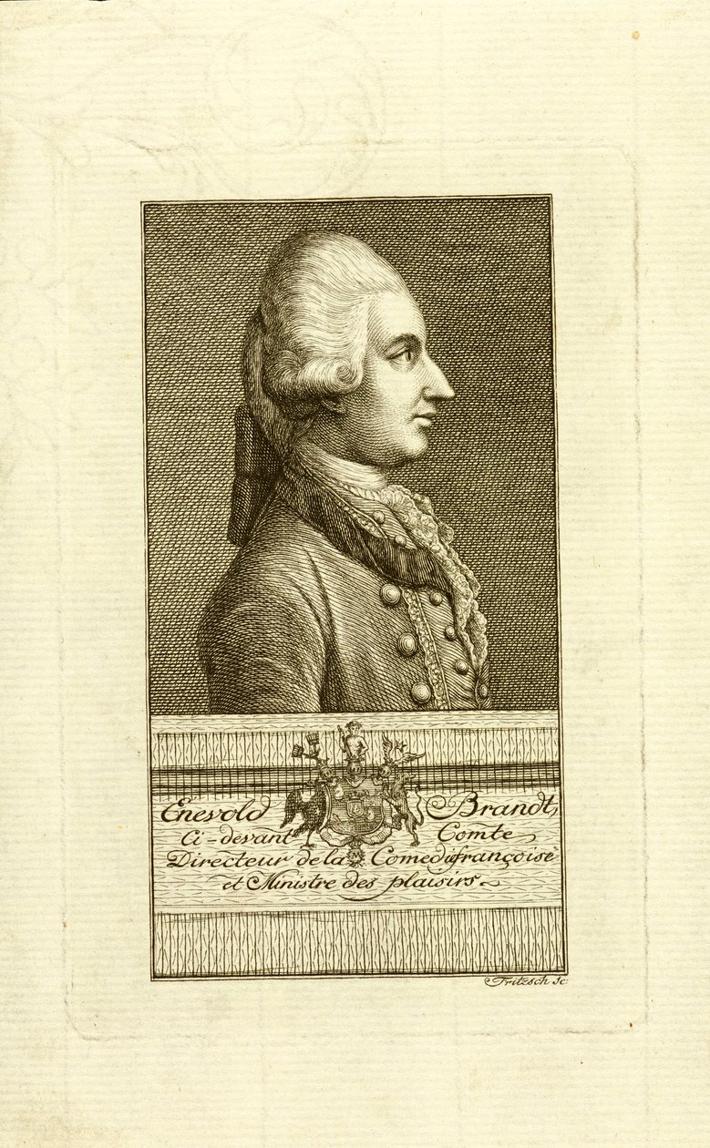 Portret hrabiego Enevolda Brandta 1738-1772, 1773. autorstwa Christian Friedrich Fritzsch