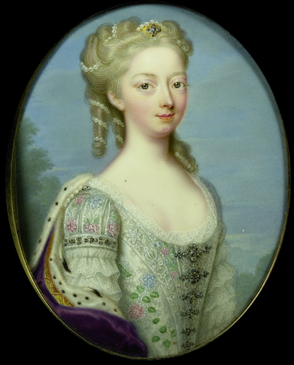 Anna, księżna Hanoweru (1709-59), żona Wilhelma IV, księcia Oranje-Nassau autorstwa Christian Friedrich Zincke