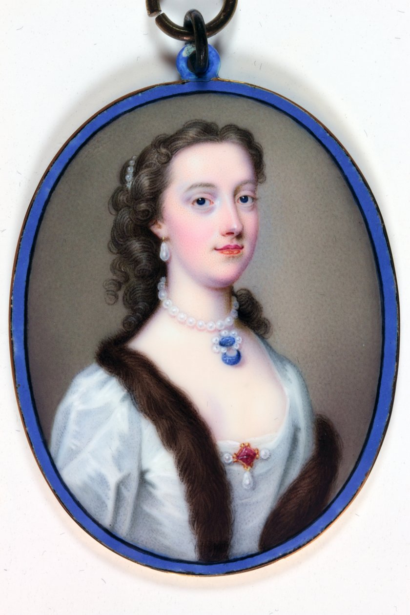 Lady Margaret Cavendish-Holles-Harley, księżna Portland (emalia) autorstwa Christian Friedrich Zincke