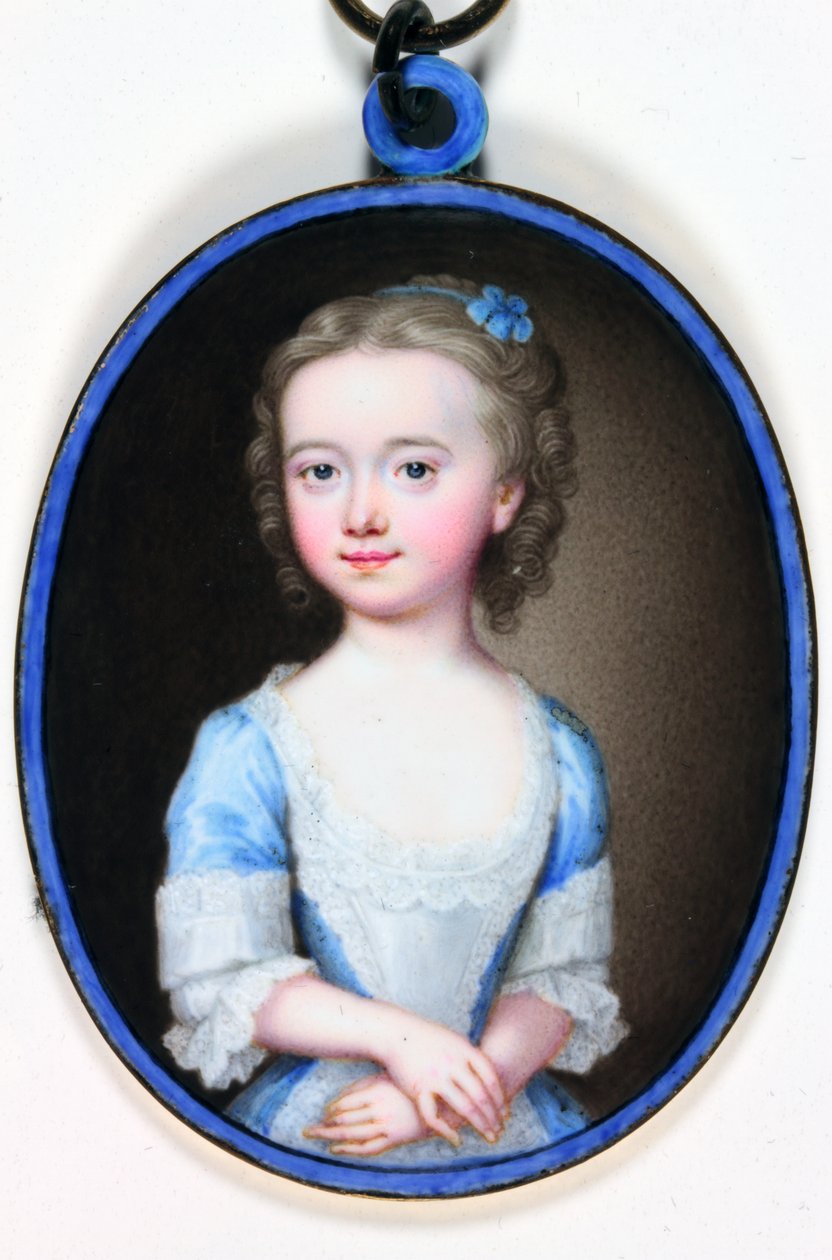 Lady Margaret Cavendish Bentinck (emalia) autorstwa Christian Friedrich Zincke