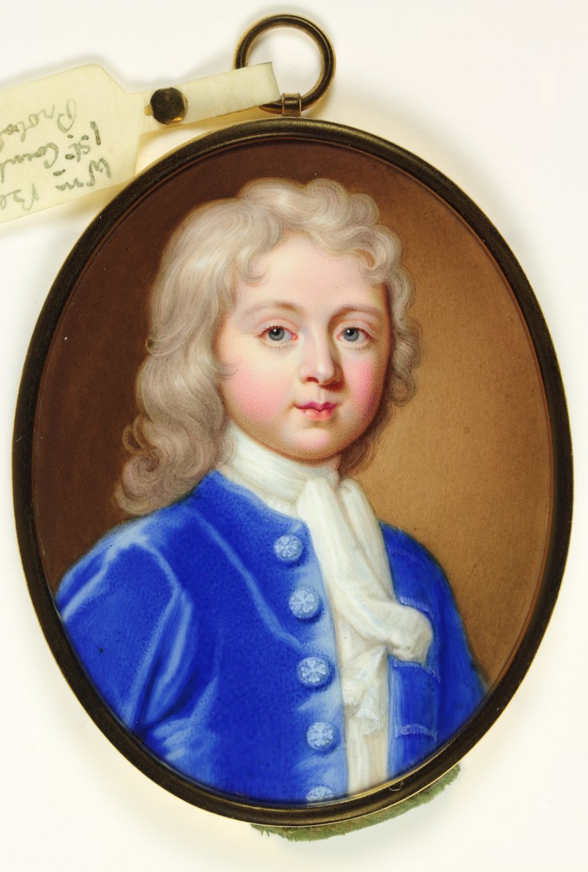 Hon William Bentinck, później hrabia Bentinck (emalia) autorstwa Christian Friedrich Zincke