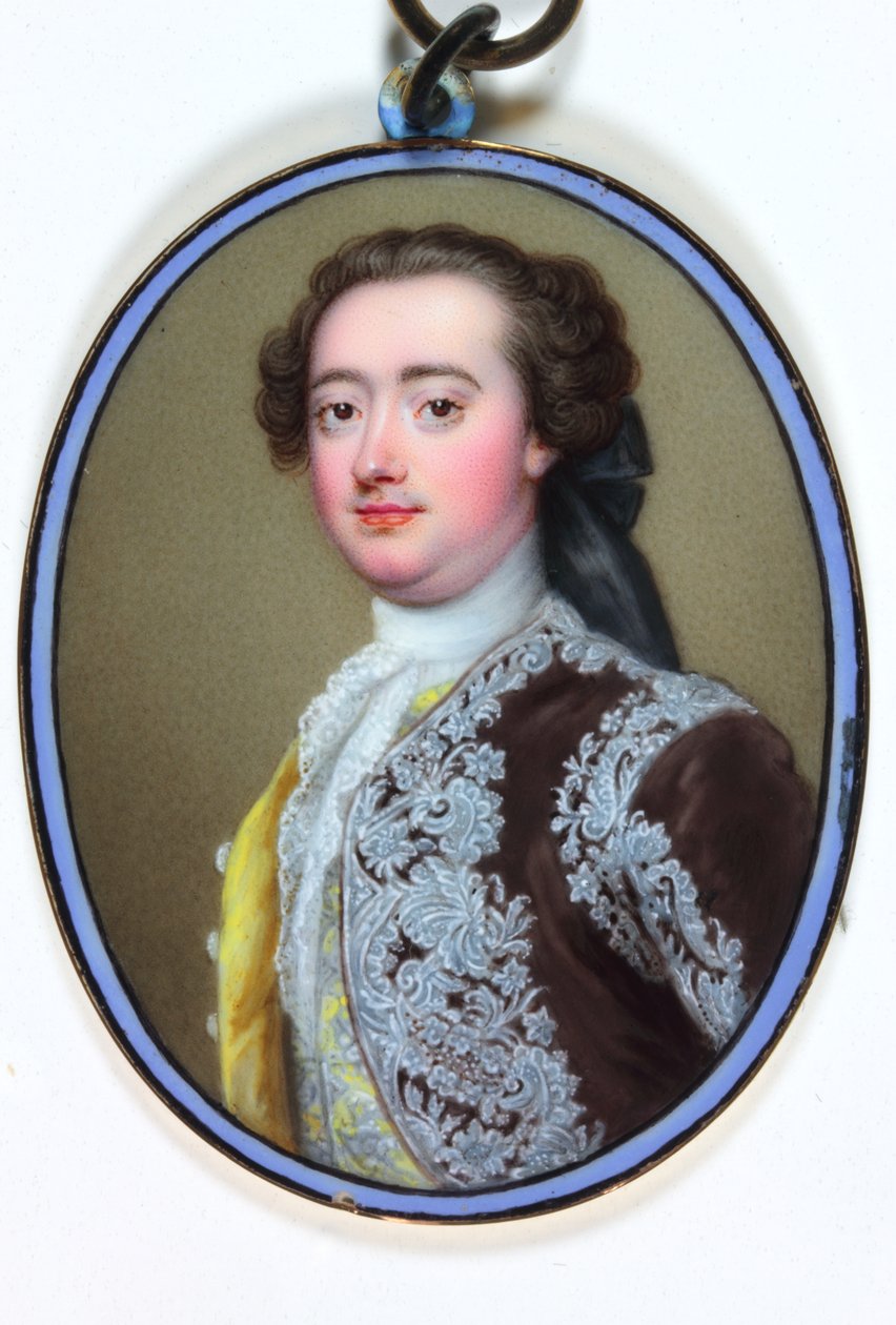 William Bentinck, 2. książę Portland (emalia) autorstwa Christian Friedrich Zincke