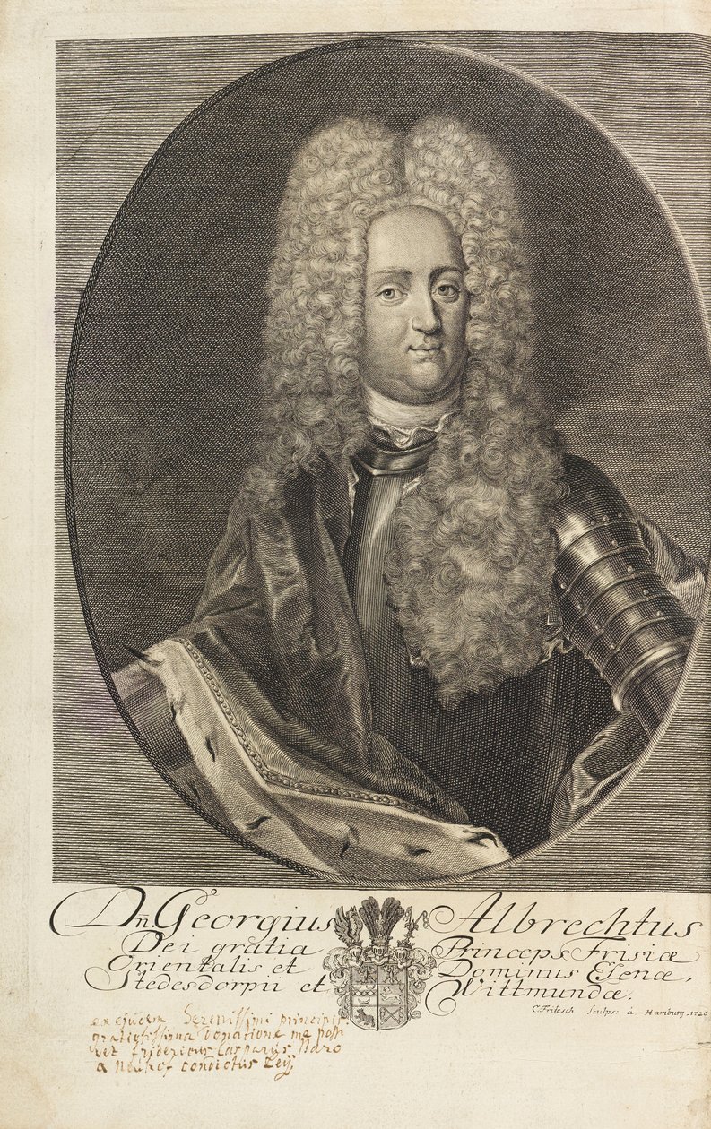 Portret księcia Jerzego Alberta z Fryzji Wschodniej 1690-1734 , 1720. autorstwa Christian Fritzsch