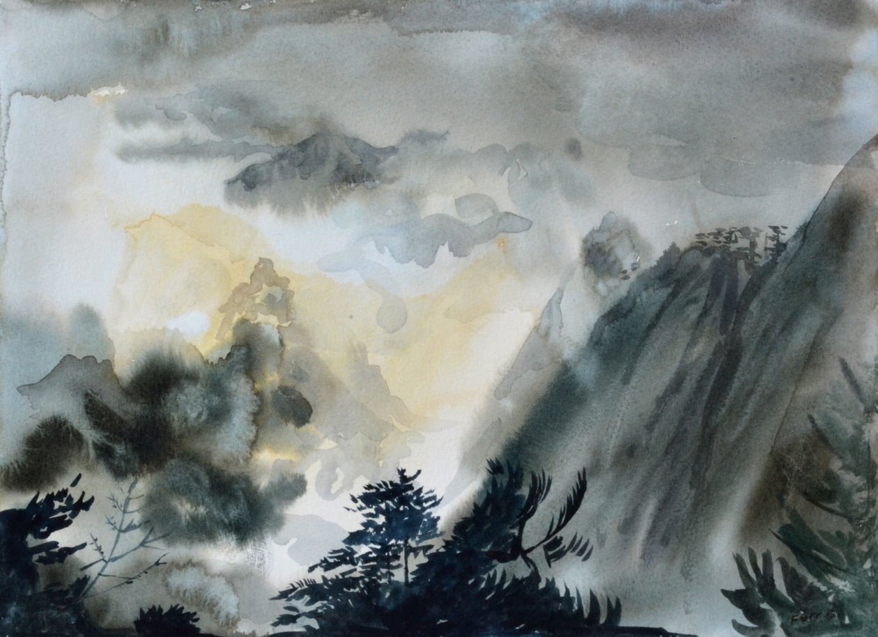 Czarna Góra, 2015 (akwarela na papierze) autorstwa Christian Furr