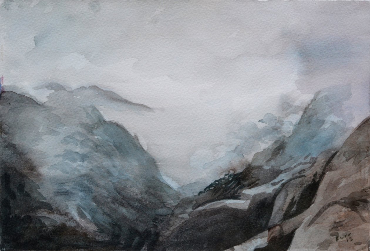Cloud Pavillion, 2015 (akwarela na papierze) autorstwa Christian Furr