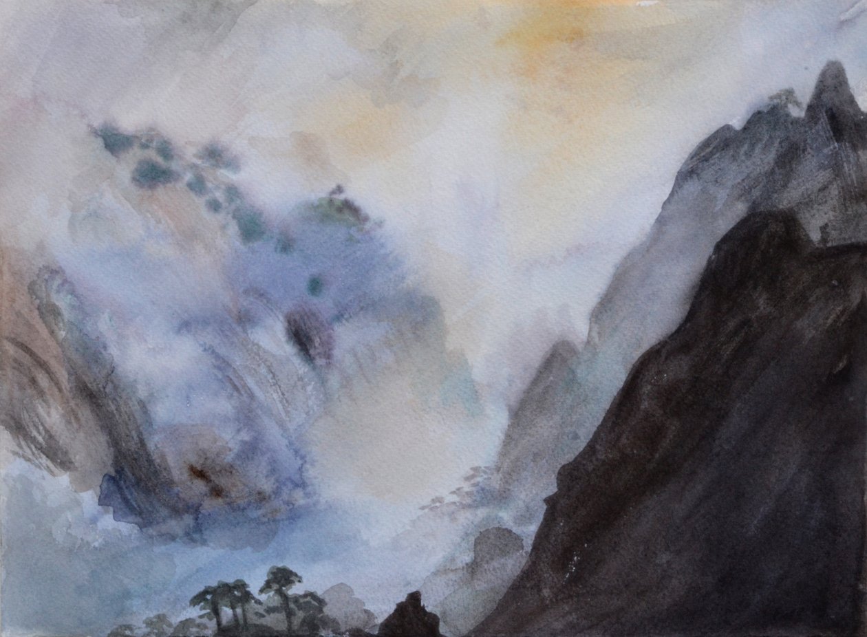 Magic Mountain, 2015 (akwarela na papierze) autorstwa Christian Furr