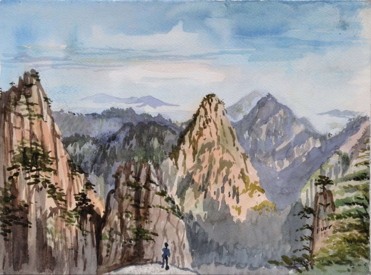 Wielki Szczyt, 2015 (akwarela na papierze) autorstwa Christian Furr