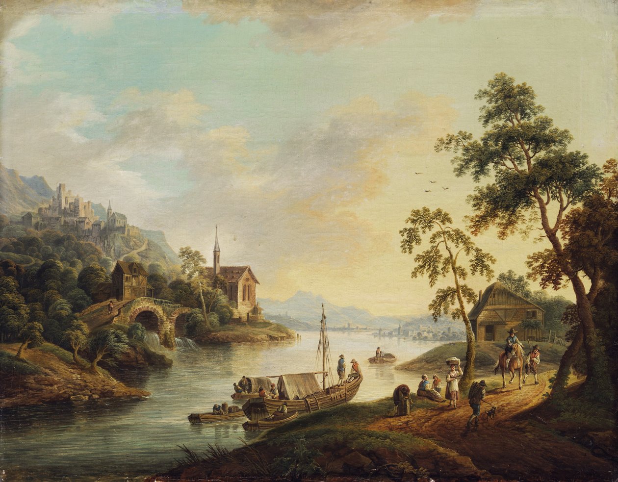 Krajobraz Renu autorstwa Christian Georg Schutz