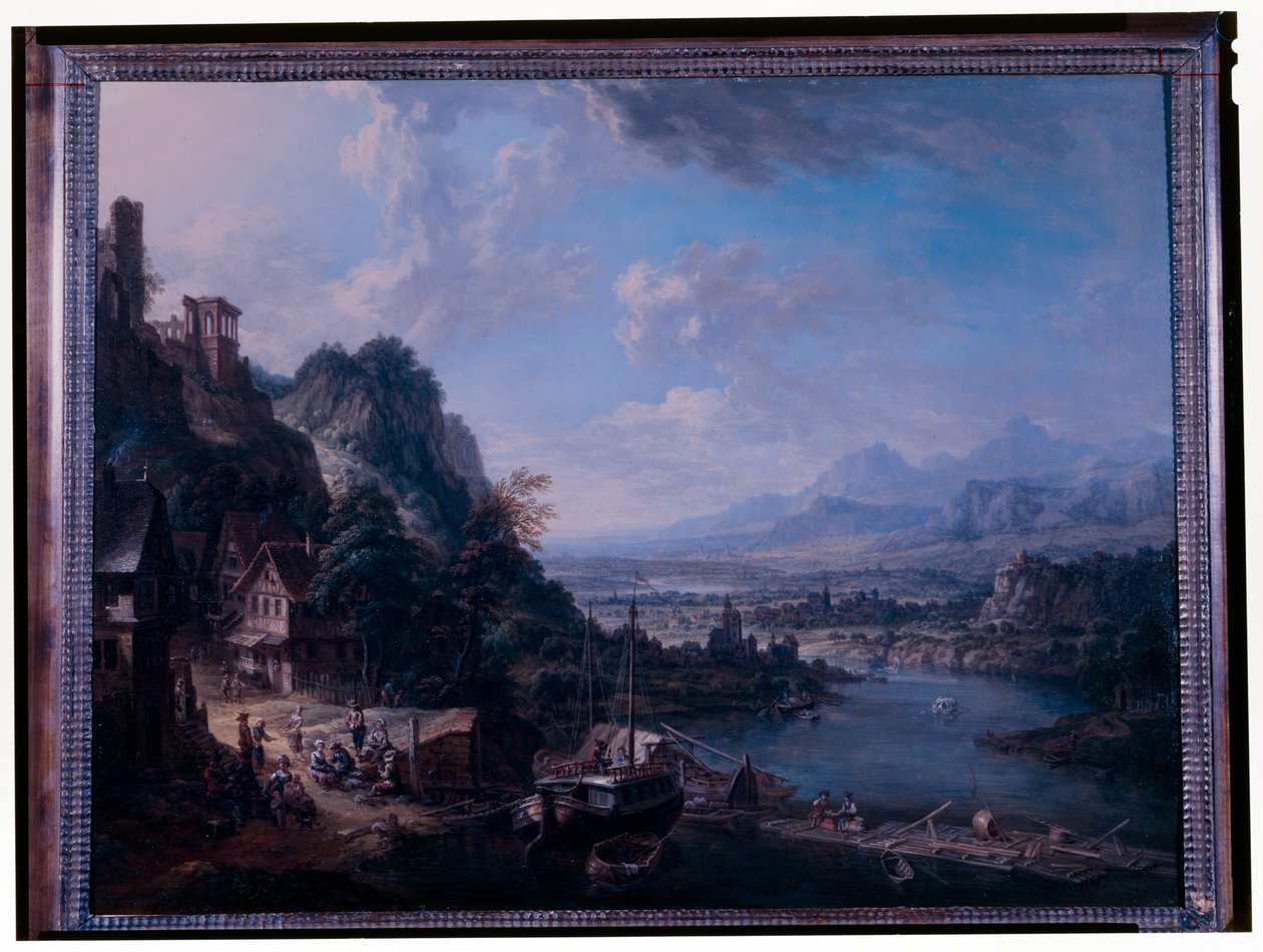 Krajobraz Renu autorstwa Christian Georg the Elder Schuetz