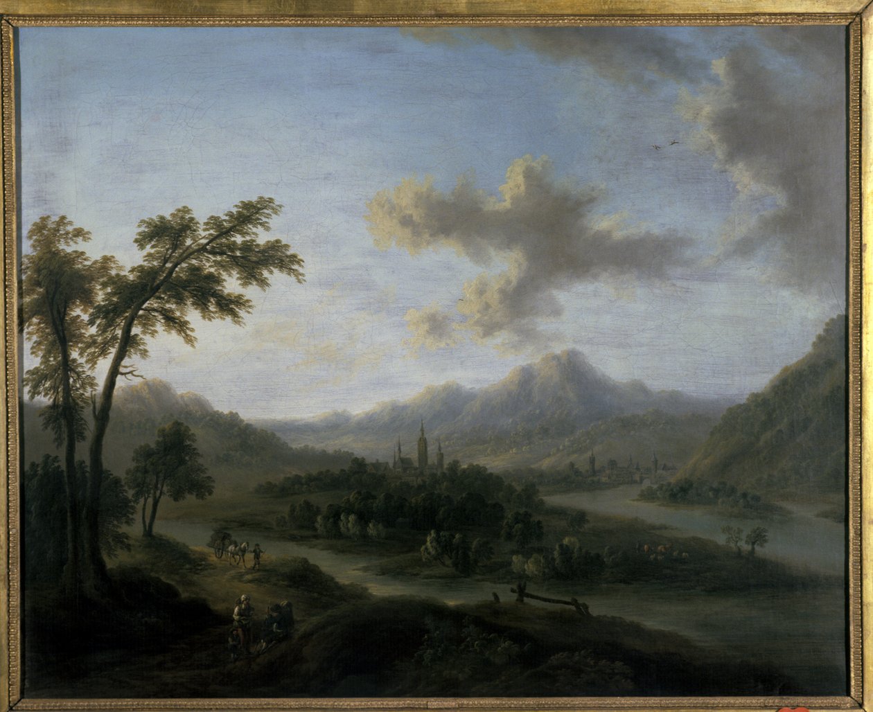 Krajobraz rzeki autorstwa Christian Georg the Elder Schuetz