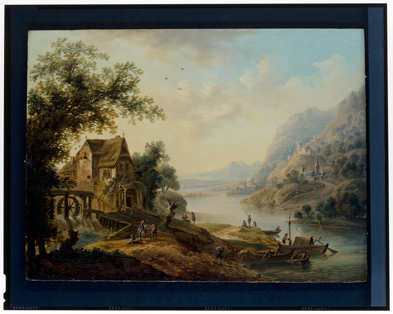 Dwa nadreńskie krajobrazy autorstwa Christian Georg the Elder Schuetz