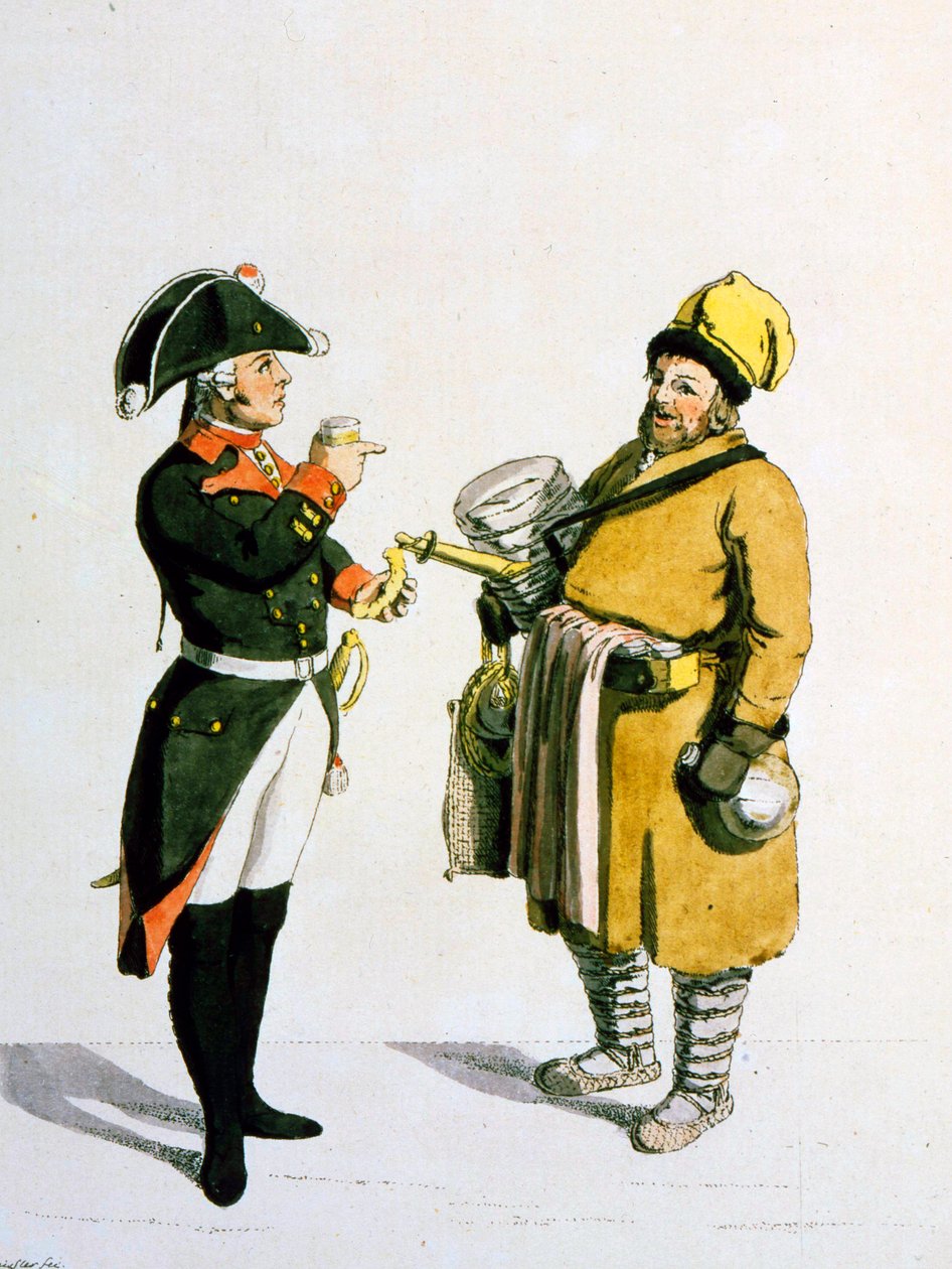 Sprzedawca Sbiten, 1799. autorstwa Christian Gottfried Heinrich Geissler
