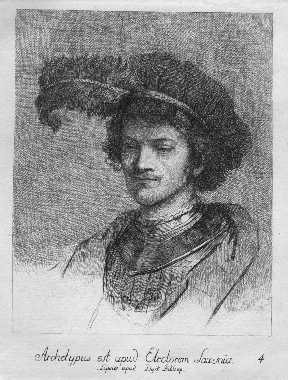 Jest archetypem elektora saskiego. Lipsice w Duck Bibliop, 1769 autorstwa Christian Gottfried Schultze