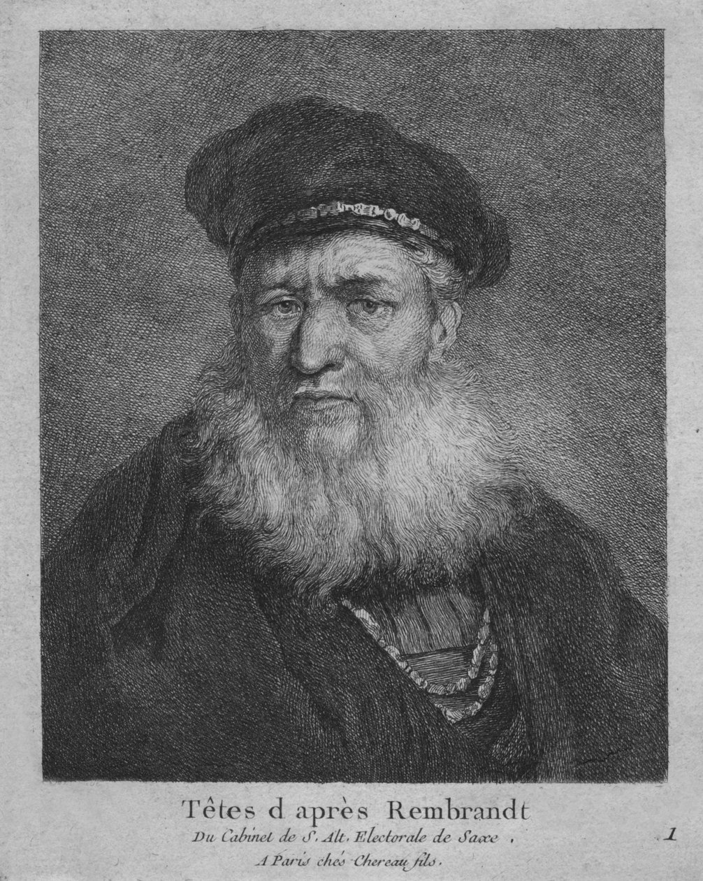 Głowy według Rembrandta, 1770. autorstwa Christian Gottfried Schultze