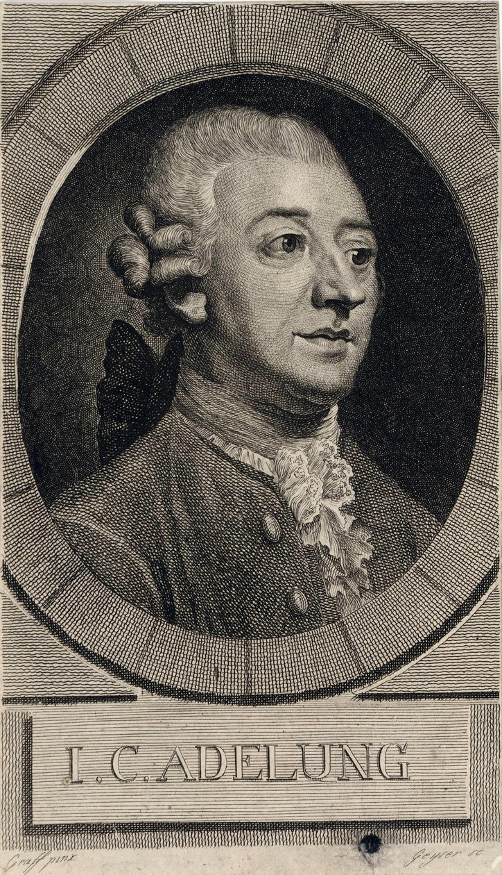 Johann Christoph Adelung 1732-1806. autorstwa Christian Gottlieb Geyser