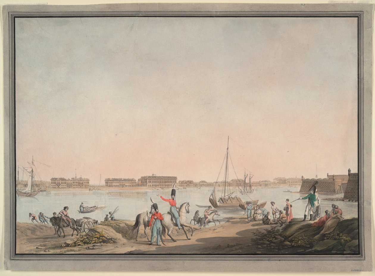 Widok Petersburga od strony Newy, 1808 autorstwa Christian Gottlieb Hammer