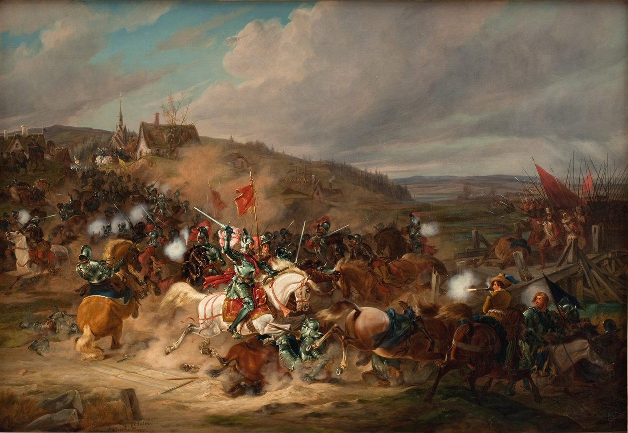 Daniel Rantzau zdobywa Tureby Bro w Skanii podczas wojny siedmioletniej 1563-1570 autorstwa Christian Holm