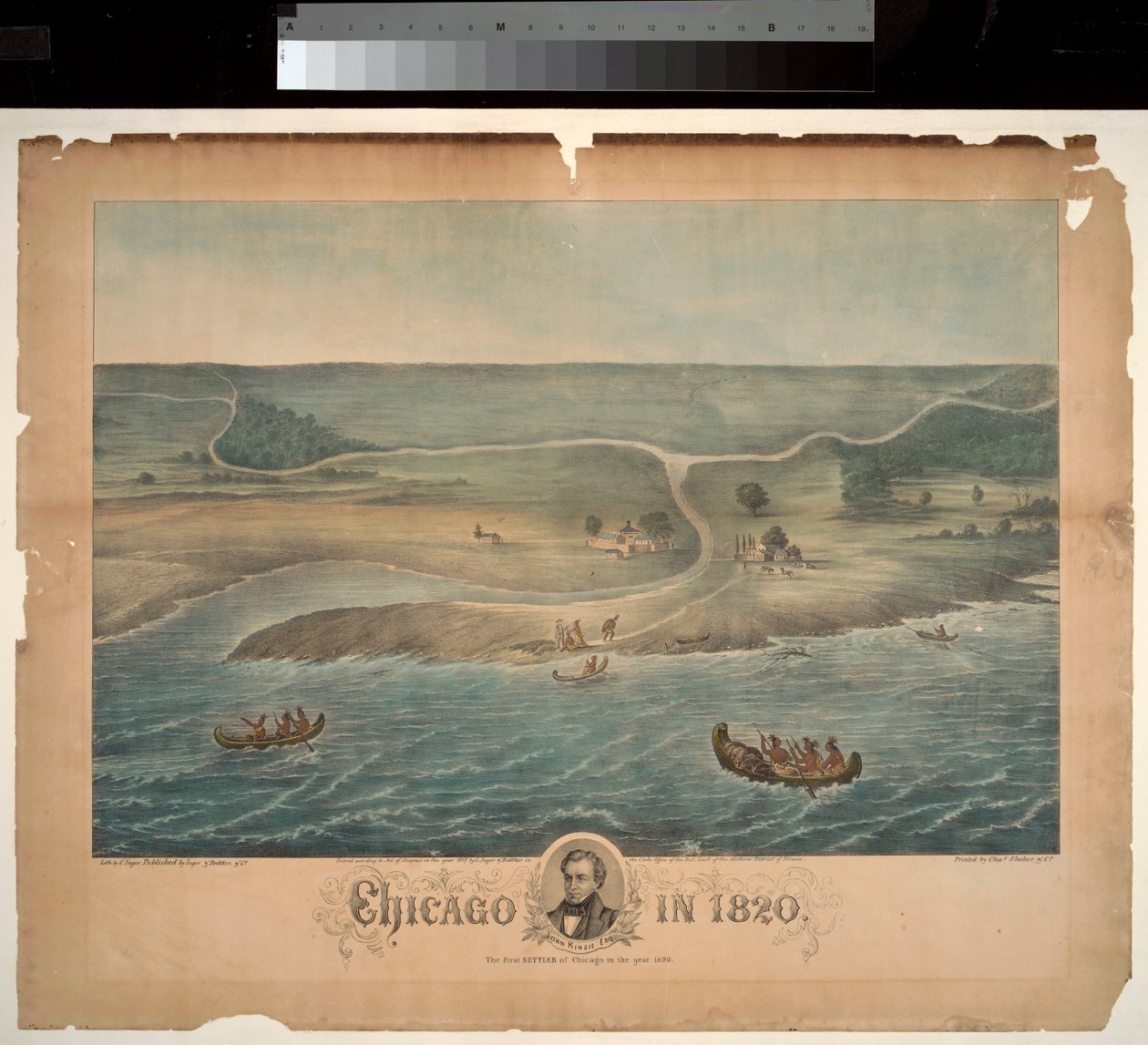 Chicago w 1820, 1867 autorstwa Christian Inger
