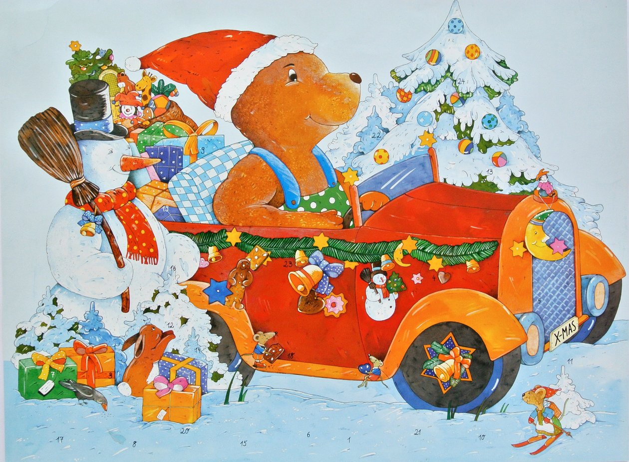 Niedźwiedź Adwentowy, 2009 (akwarela na papierze) autorstwa Christian Kaempf