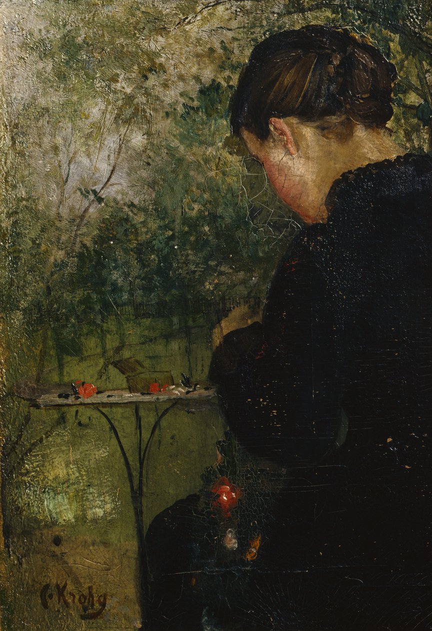 Amalie w ogrodzie autorstwa Christian Krohg